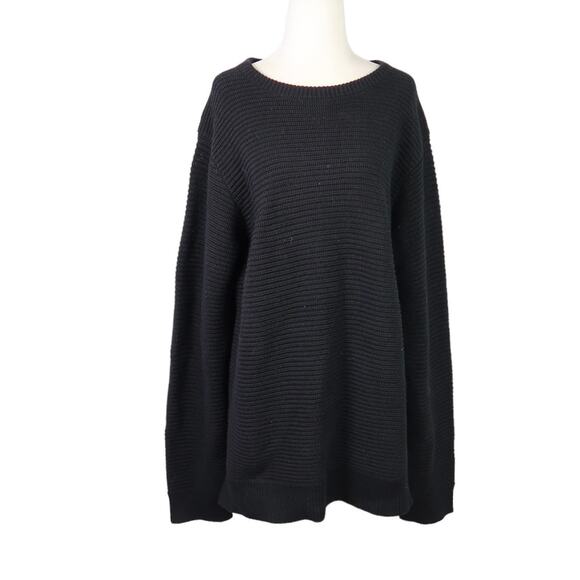 Outerknown Sweaters - Outerknown black cotton alpaca chunky knit pullover sweater Women XL